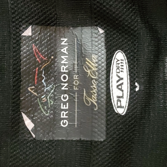 GREG NORMAN for Tasso Elba-Play Dry-LSleeve-Black Striped Polo Shirt-EUC-Sz XL - Picture 7 of 8